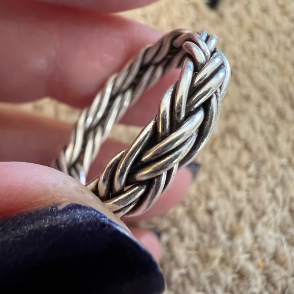 ❤️ Signed Hand Braided 925 Band Unisex Sz 9.5 Ring Celtic Viking Navajo 4.9 Gm - Picture 7 of 13